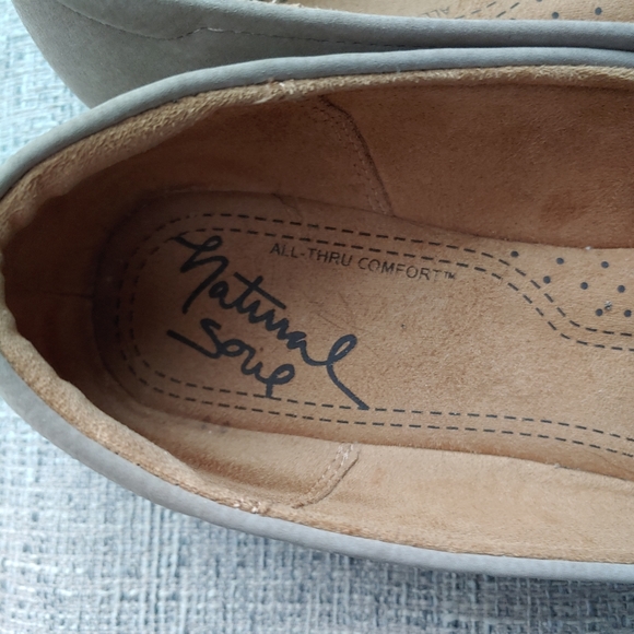 Natural Soul by Naturalizer Beige Suede-Like Flats - Picture 2 of 5
